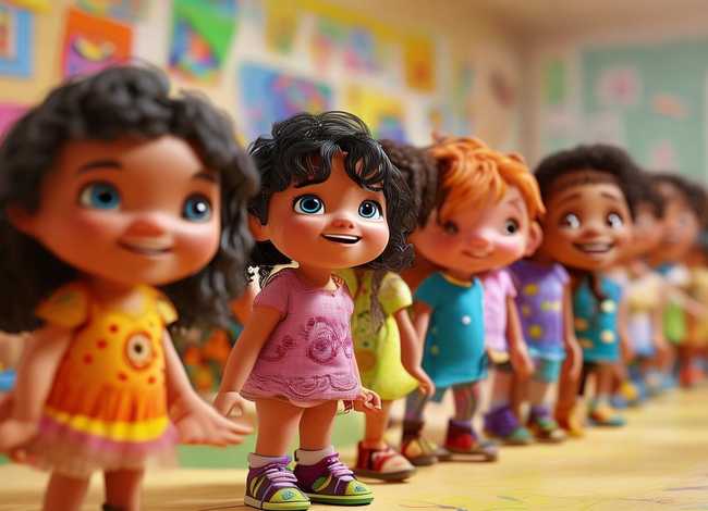 儿童动画排队故事 - 幼儿排队动画片