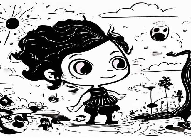 儿童故事插画简笔画黑白（儿童故事插画简笔画）