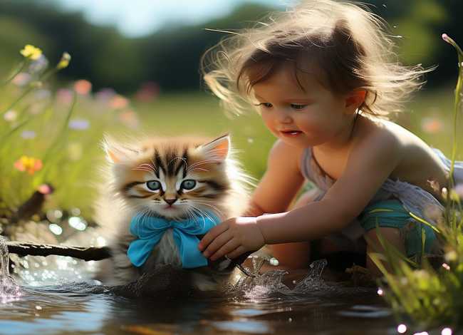 儿童简单的故事小猫钓鱼 - 少儿故事小猫钓鱼的故事