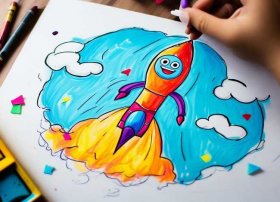 火箭儿童简笔画 - 火箭儿童简笔画最简单的