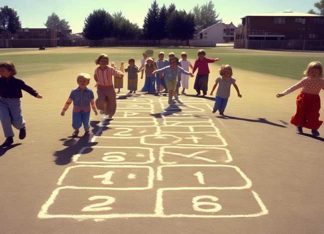 80年代儿童游戏，80年代儿童游戏跳房子