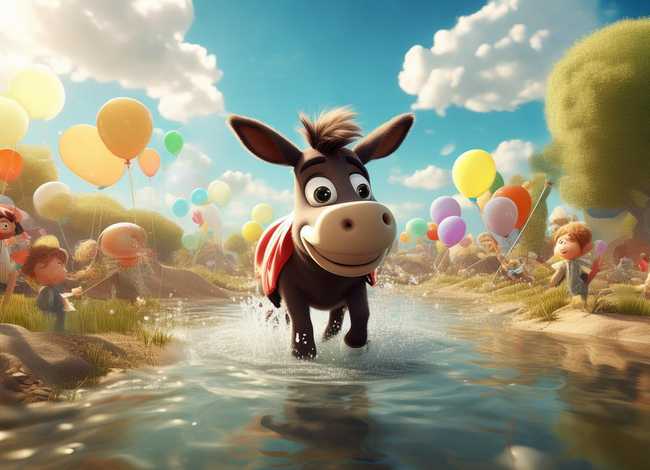 儿童故事驴子过河故事、幼儿故事驴子过河