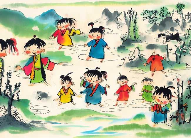 儿童6-9岁水墨画故事 7一9岁儿童水墨画