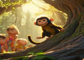 猴子爬山儿童故事，关于小猴子爬山的幼儿园故事简短