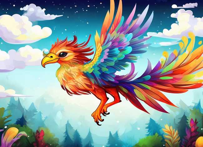 儿童版凤凰的传说与来历；儿童版凤凰的传说与来历图片