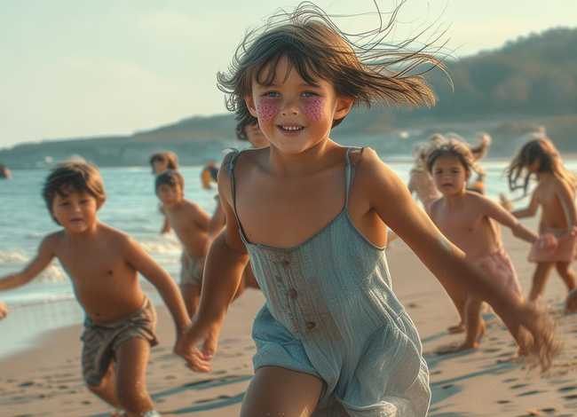 外婆家的澎湖湾儿童故事情景画 外婆的澎湖湾幼儿情景画