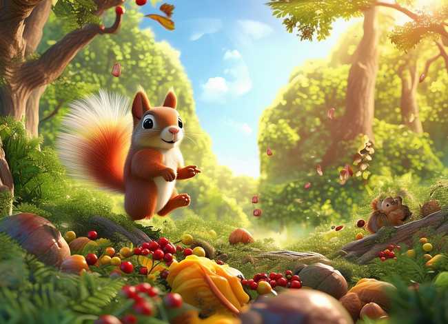 儿童故事松鼠的美好生活，松鼠的美好生活绘本