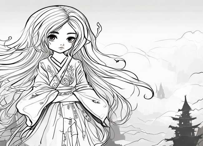 儒灵童简笔画、儒灵童图片简笔画