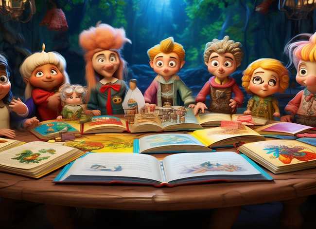 儿童故事会画图、儿童故事会动画图片人物