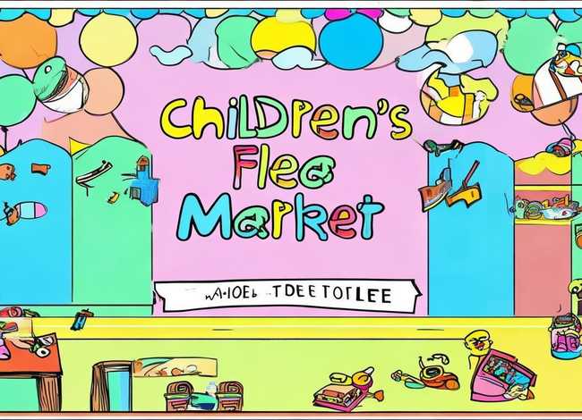 儿童跳蚤市场海报模板空白可打印，儿童跳蚤市场展示牌可打印模板