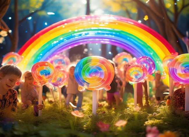 儿童彩虹果冻故事 - 彩虹糖果的故事