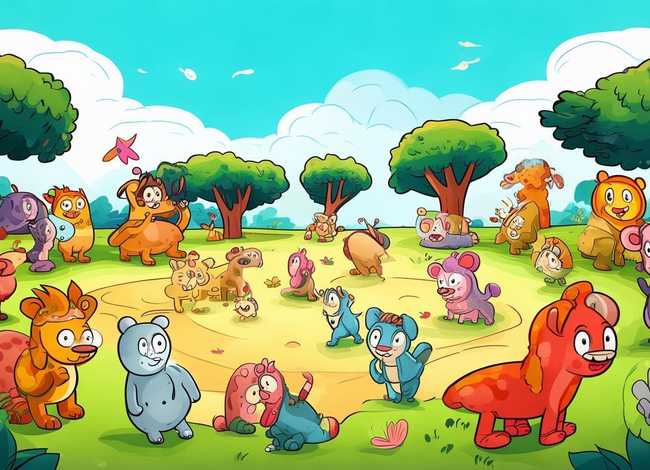 儿童动物故事画教程；动物故事画简笔画彩色