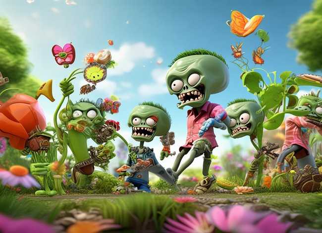 植物大战僵尸电影儿童画；植物大战僵尸少儿画