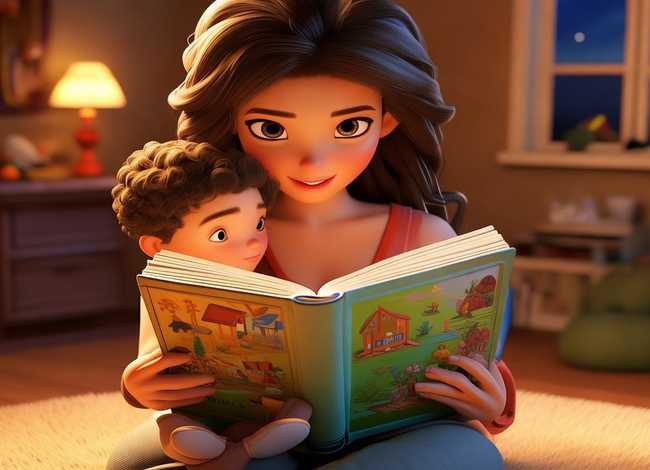 妈妈讲故事绘本图片（妈妈讲故事绘本图片简笔画）