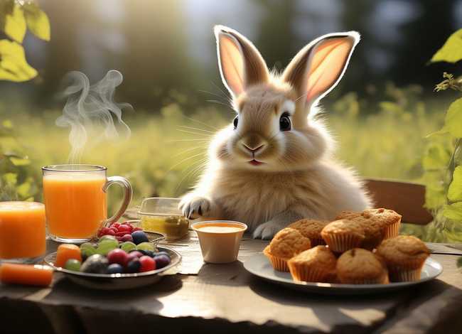 小兔子的早餐 - 小兔子的早餐怎么画