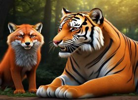 狐假虎威寓言儿童故事视频、寓言故事狐假虎威故事视频