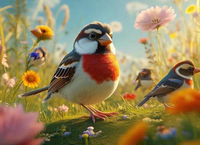 儿童故事麻雀和鹌鹑 麻雀和小鸟的故事