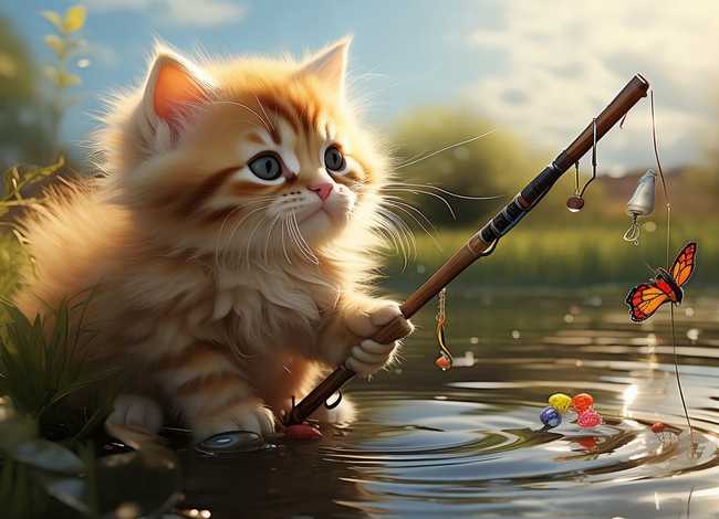 小猫钓鱼的故事 视频（小猫钓鱼的故事 视频讲解）