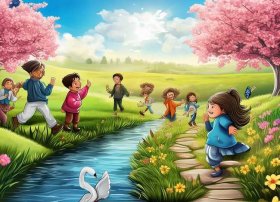 春天的故事儿童版歌词，春天的故事的歌词儿