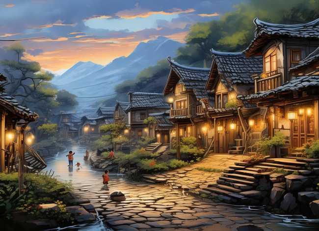 家乡故事绘画作品（家乡故事绘画作品图片）