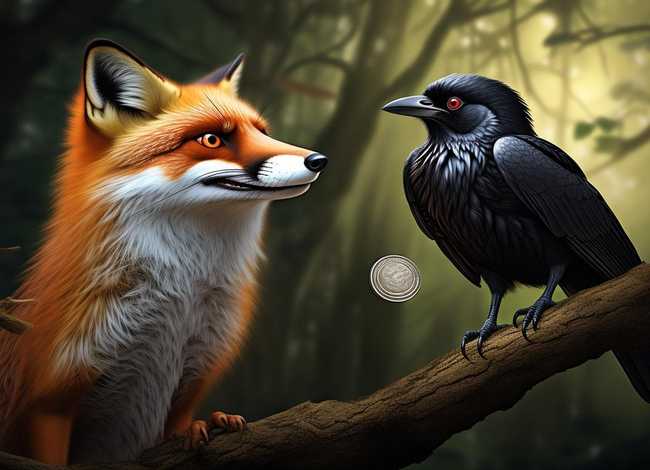 乌鸦与狐狸的故事43字包括道理，乌鸦与狐狸的故事43字包括道理吗
