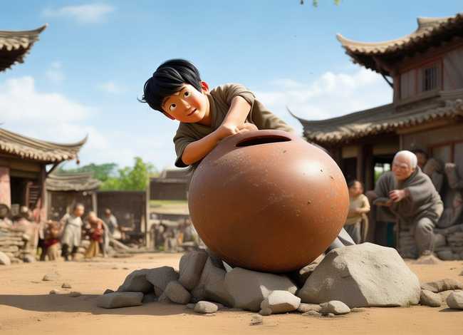 儿童故事司马光砸缸带拼音，司马光砸缸的故事原文拼音版