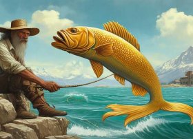 渔夫和金鱼的故事图片，渔夫和金鱼的故事图片记录卡