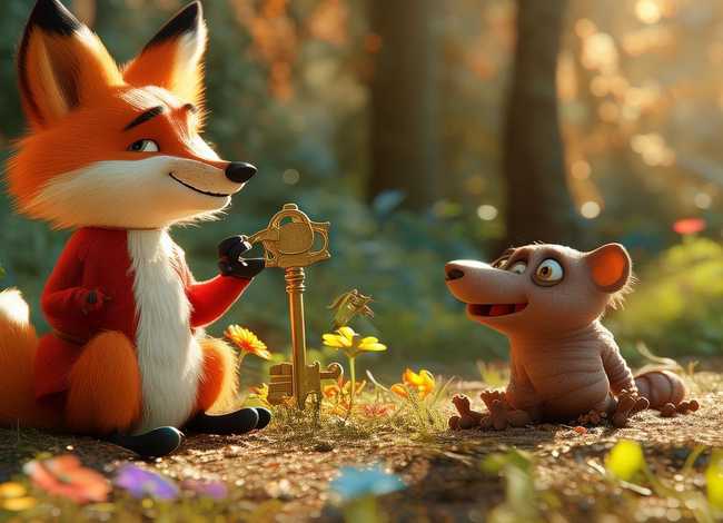 狐狸和蚯蚓儿童故事；蚯蚓和狐狸的寓言故事内容