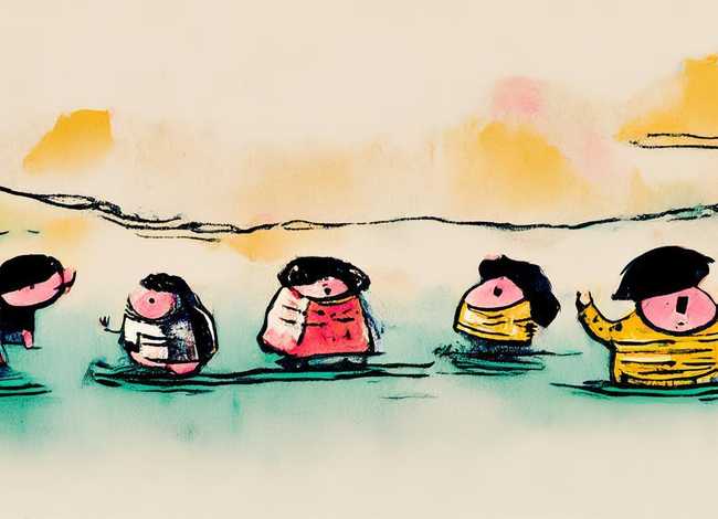 水墨画儿童故事 水墨 儿童画 水墨画儿童故事 水墨 儿童画