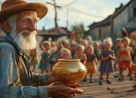 渔夫和金鱼的儿童故事完整版、渔夫和金鱼的故事表演