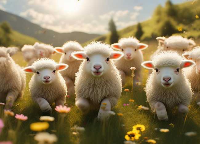 儿童七只小羊 - 儿童七只小羊图片