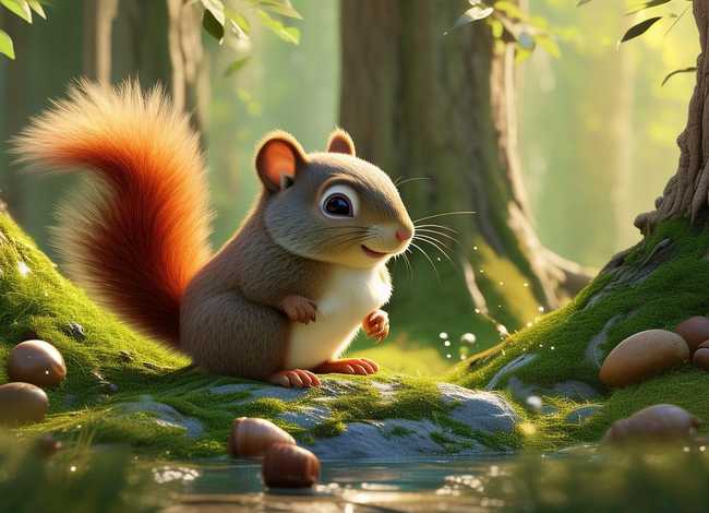 儿童故事小松鼠的故事 动画片小松鼠的故事