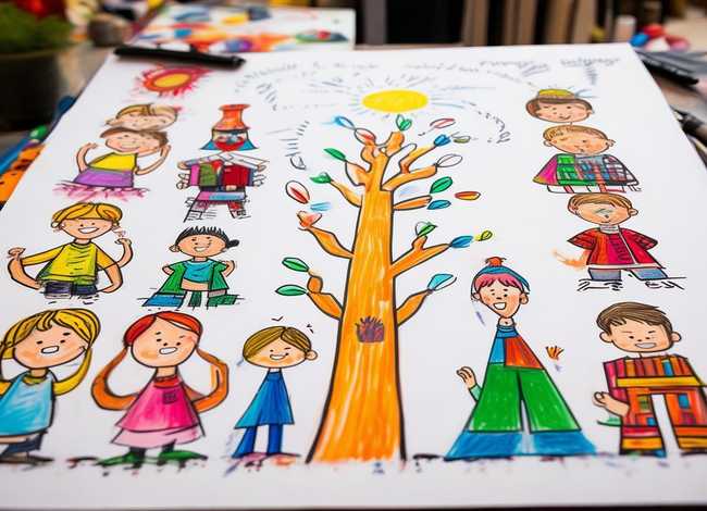 家风家训儿童绘画 家风家训儿童画简笔画绘画