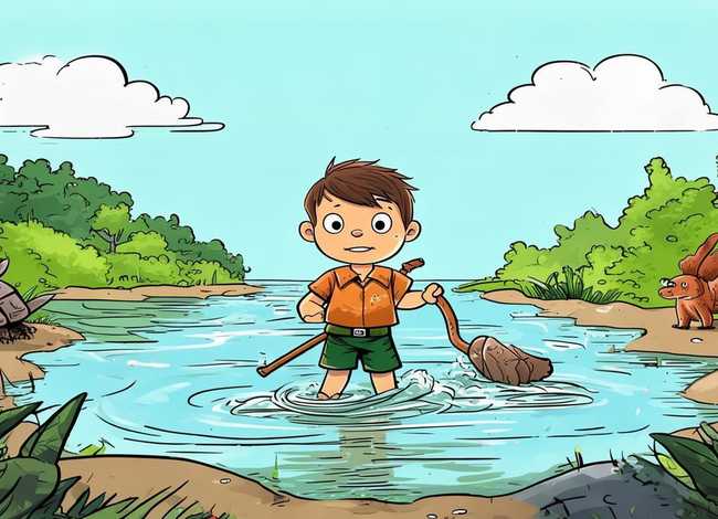 大禹治水儿童故事图片，大禹治水的图片儿童版