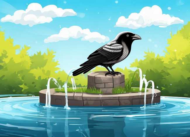 乌鸦喝水的绘本怎么画很简单（乌鸦喝水的绘本怎么画很简单又漂亮）
