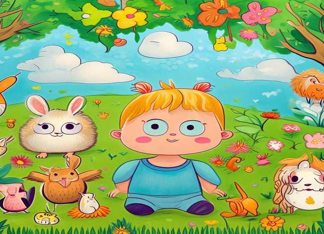 儿童动物故事画；幼儿动物故事简笔画