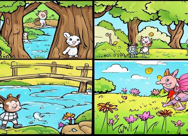 儿童故事连环画4张四格 连环画4张故事简笔画 四格