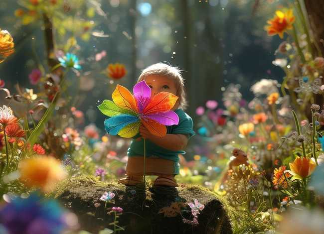 儿童故事七色花二年级，二年级七色花绘本故事四张