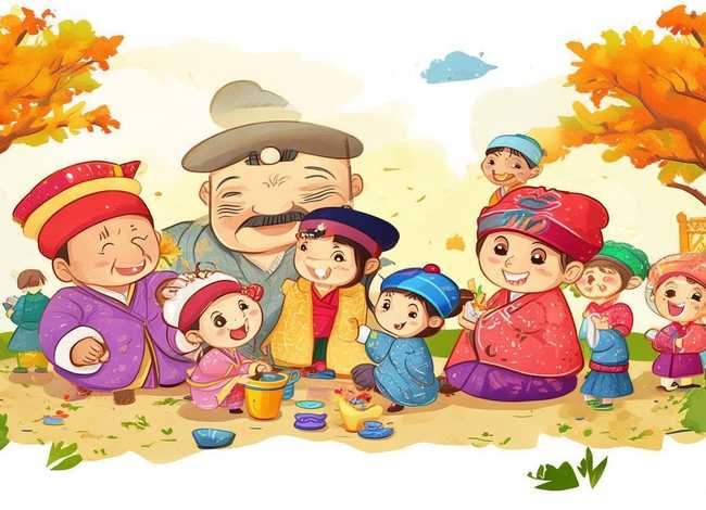 儿童画重阳节绘本故事 - 幼儿园重阳节绘本故事插图