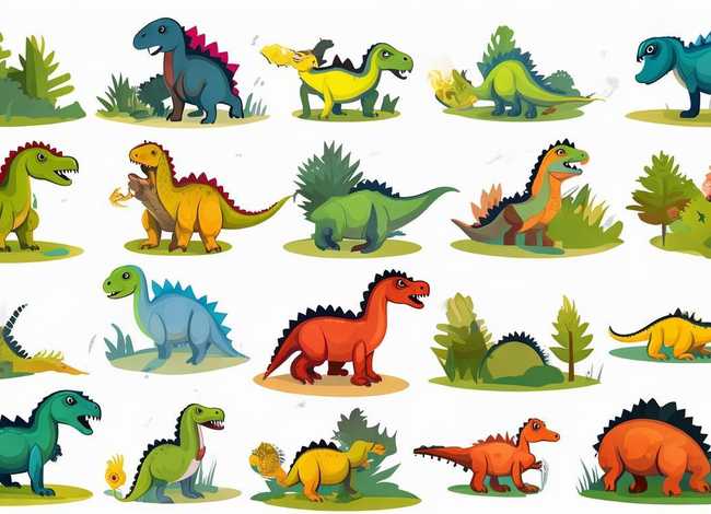 恐龙图片儿童认知；恐龙图片儿童认知图