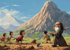 愚公移山儿童故事配图（愚公移山故事图 配图）