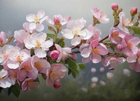 花枝的绘画（花枝绘画图片）