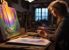 画家的画的故事，画家的画的故事怎么写