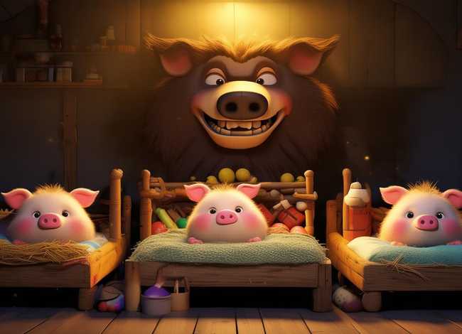 儿童睡前故事三只小猪和大灰狼 幼儿睡前故事在线听三只小猪和大灰狼