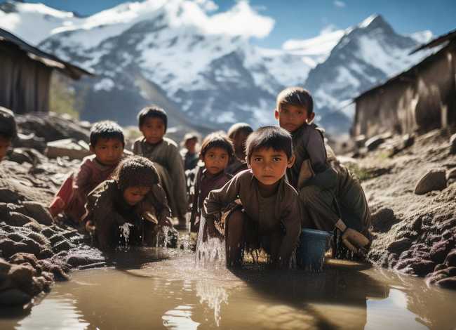 山区贫困儿童没水喝视频、贫困地区没水喝视频