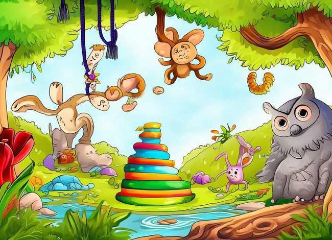 动物故事儿童画 - 动物故事绘画图片大全