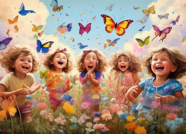 儿童经典故事蝴蝶风筝，蝴蝶风筝儿童画图片大全