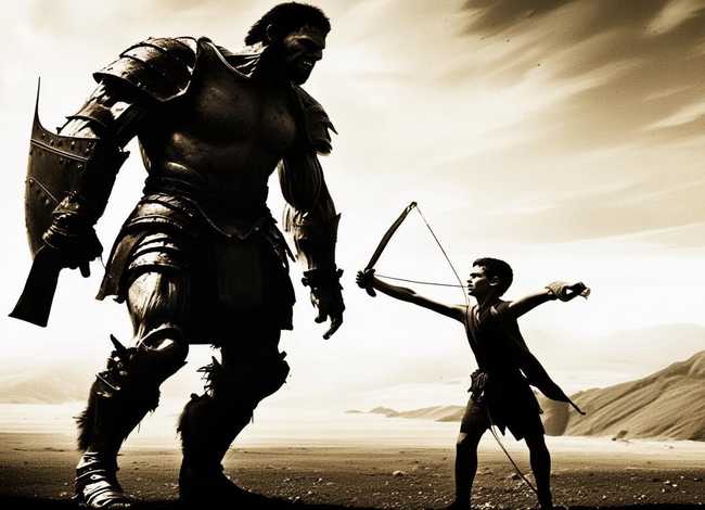 巨人的故事 - 大卫和歌利亚巨人的故事