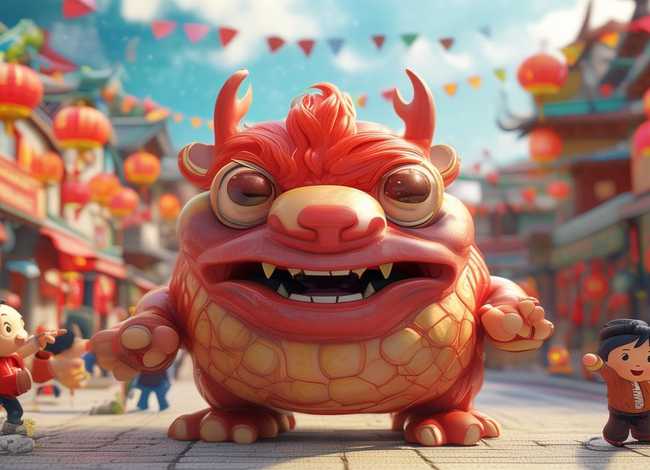 年兽儿童故事简易版；年兽故事简笔画