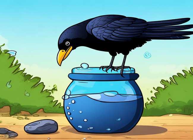 儿童故事乌鸦喝水的故事文字版；乌鸦喝水的故事幼儿版